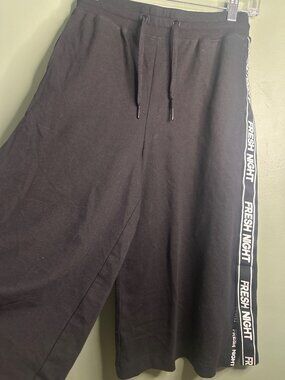 Canifa M Y2K Baggy Shorts Black Drawstring Grunge Emo Skater Alt Streetwear Goth